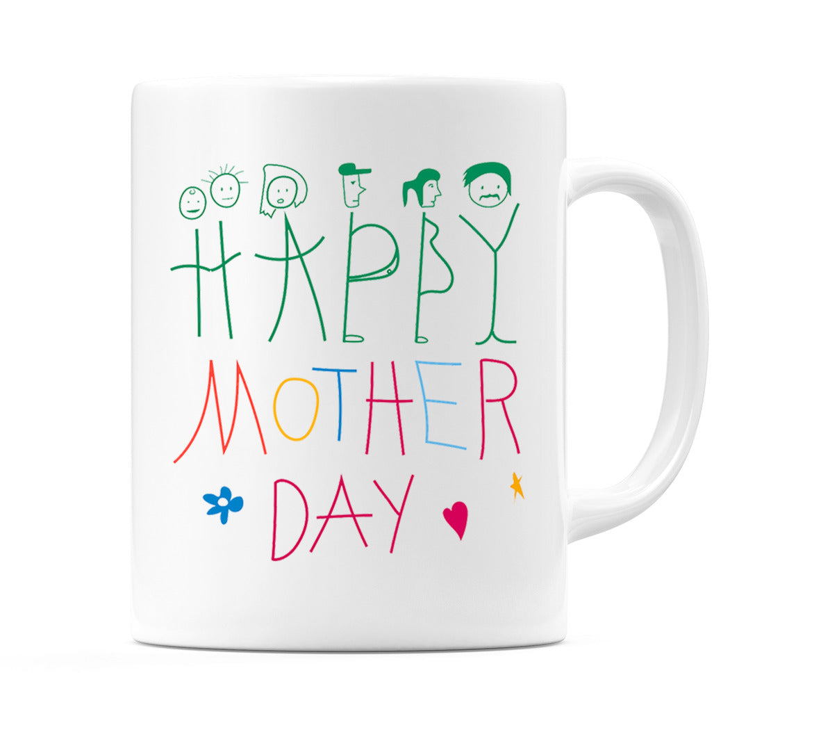 Kids 'Happy Mother Day' Drawing Mug