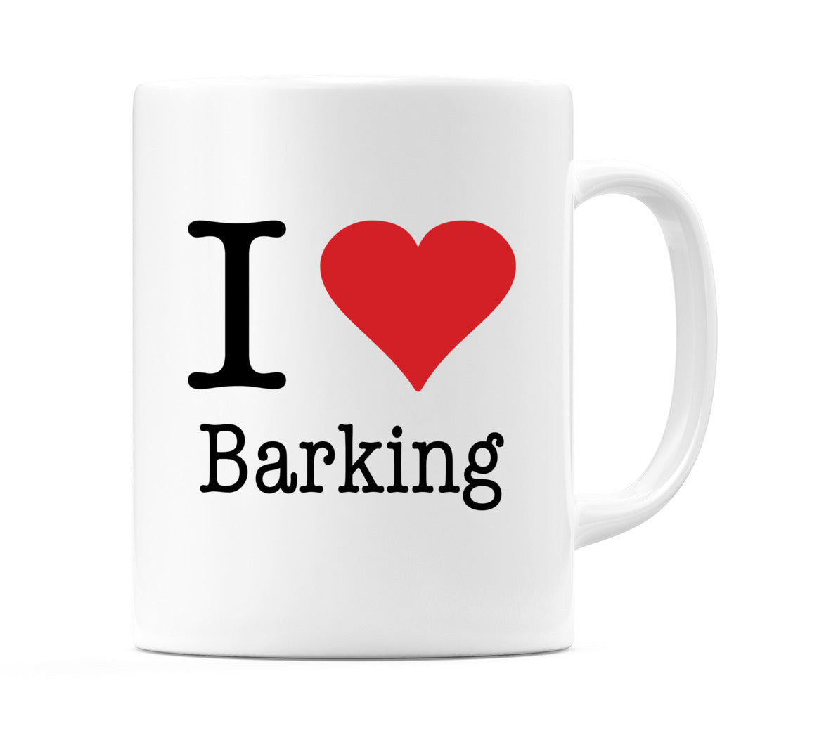I Love Barking Mug