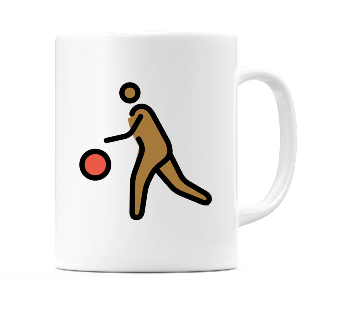 Person Bouncing Ball: Medium-Dark Skin Tone Emoji Mug