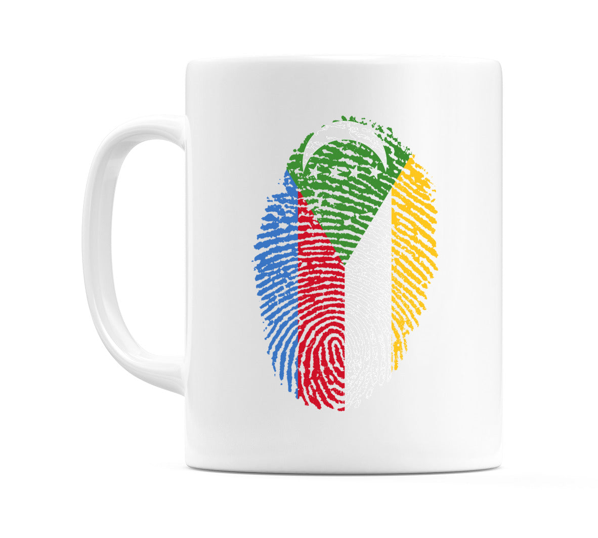 Comoros Finger Print Flag Mug