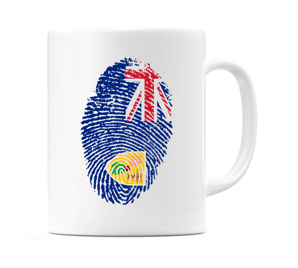 Turks and Caicos Islands Finger Print Flag Mug