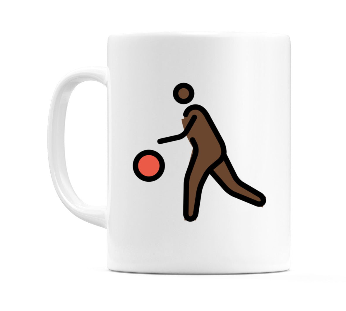 Person Bouncing Ball: Dark Skin Tone Emoji Mug