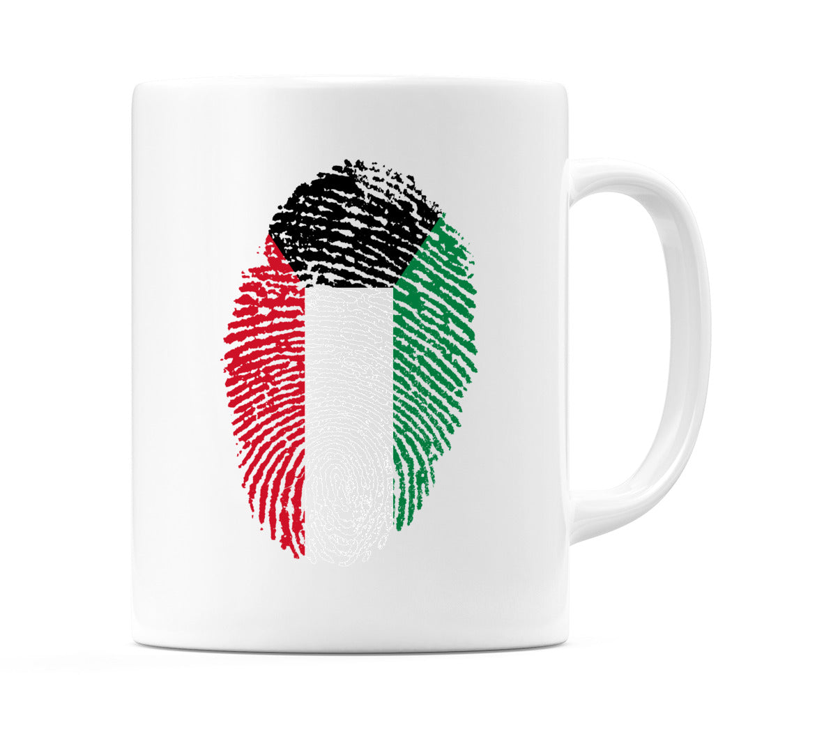 Kuwait Finger Print Flag Mug