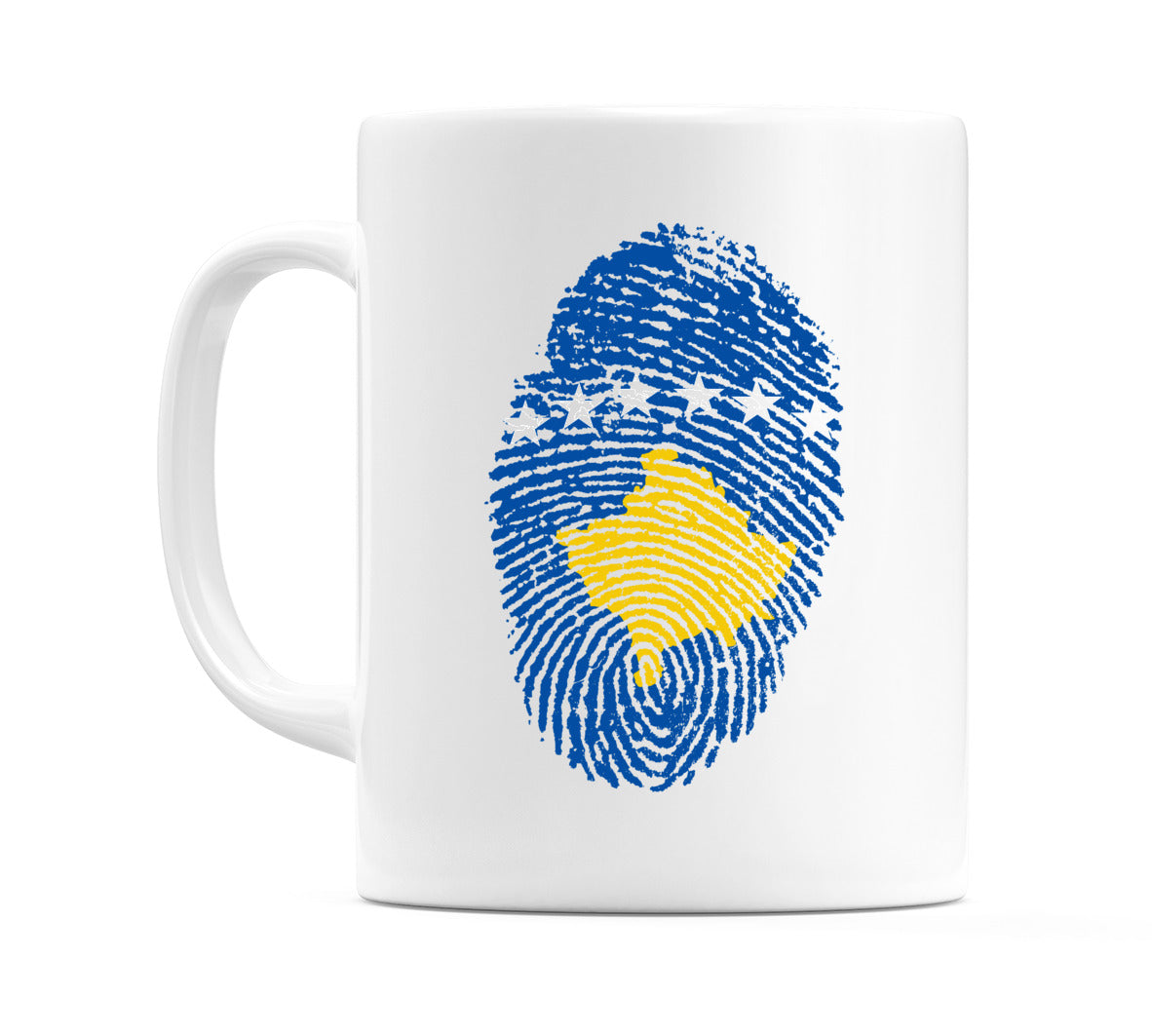 Kosovo Finger Print Flag Mug