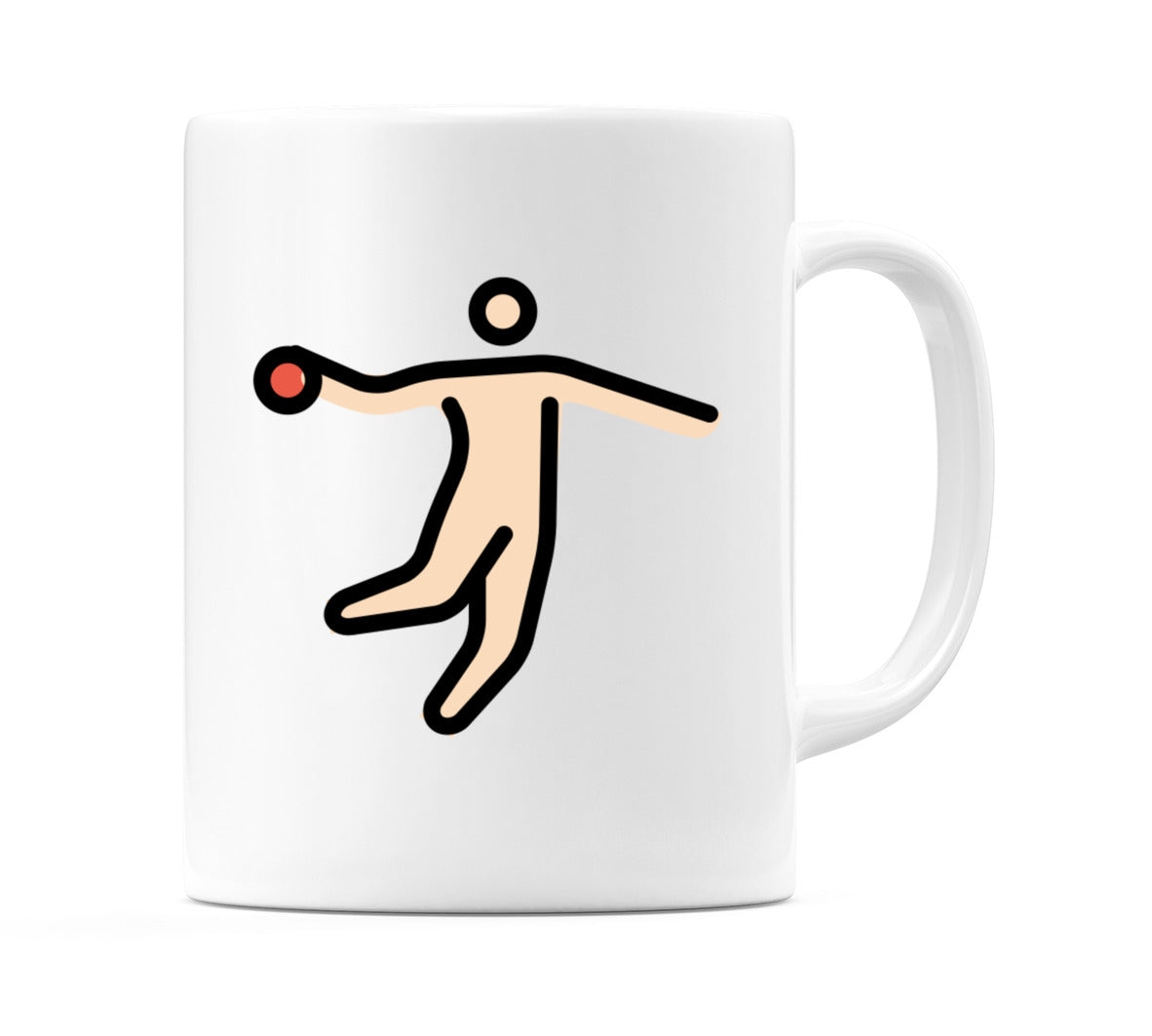 Person Playing Handball: Light Skin Tone Emoji Mug