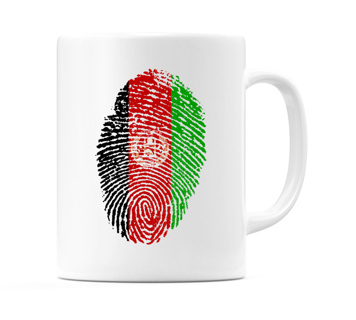 Afghanistan Finger Print Flag Mug