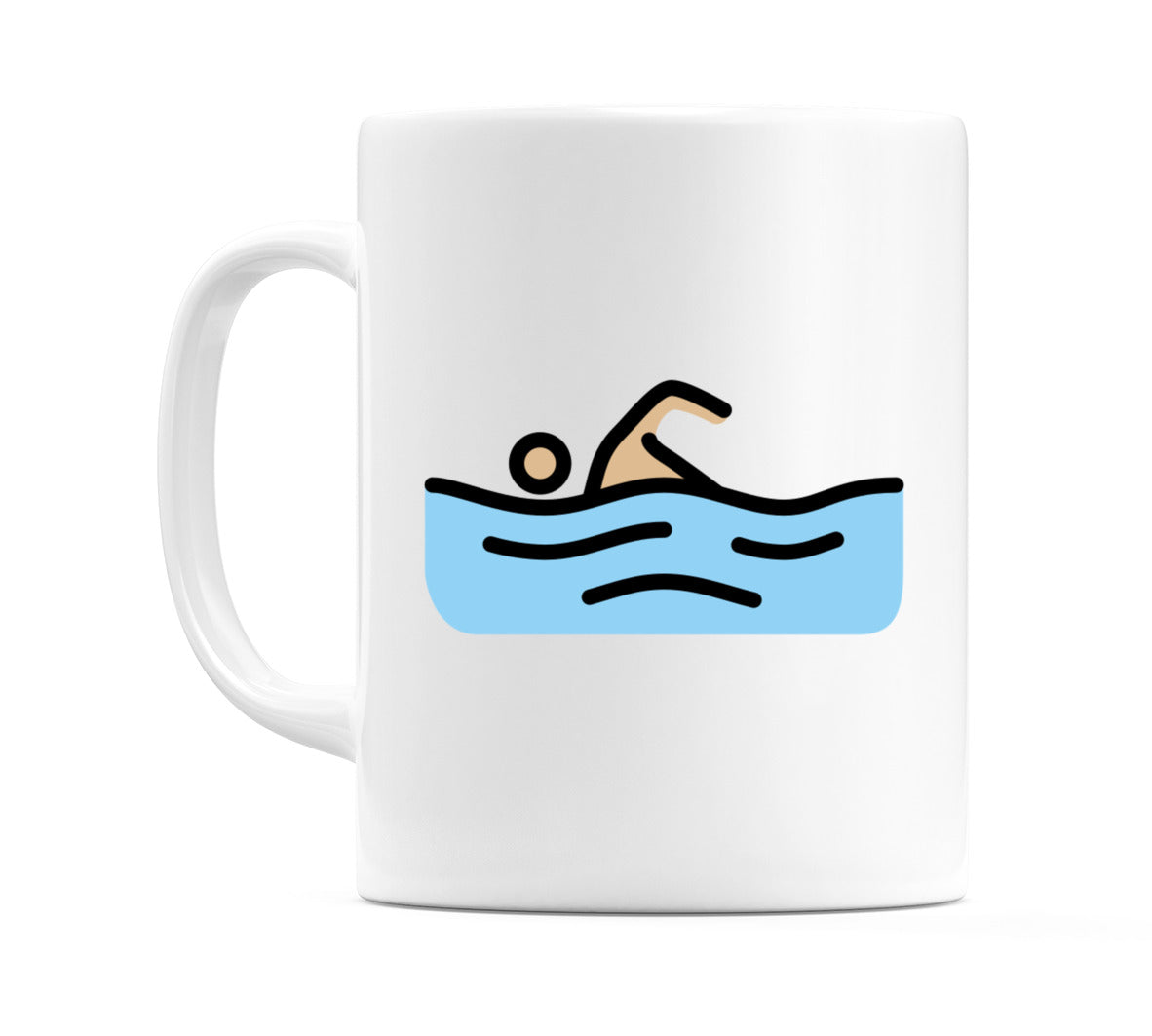 Male Swimming: Medium-Light Skin Tone Emoji Mug