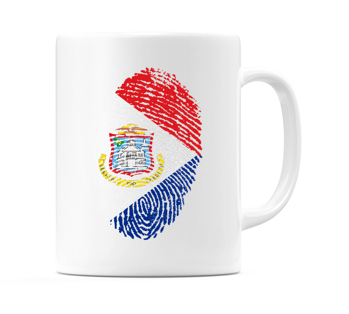 Sint Maarten Finger Print Flag Mug