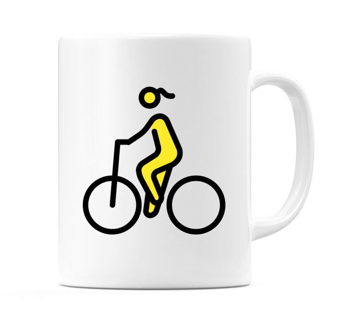Female Biking Emoji Mug