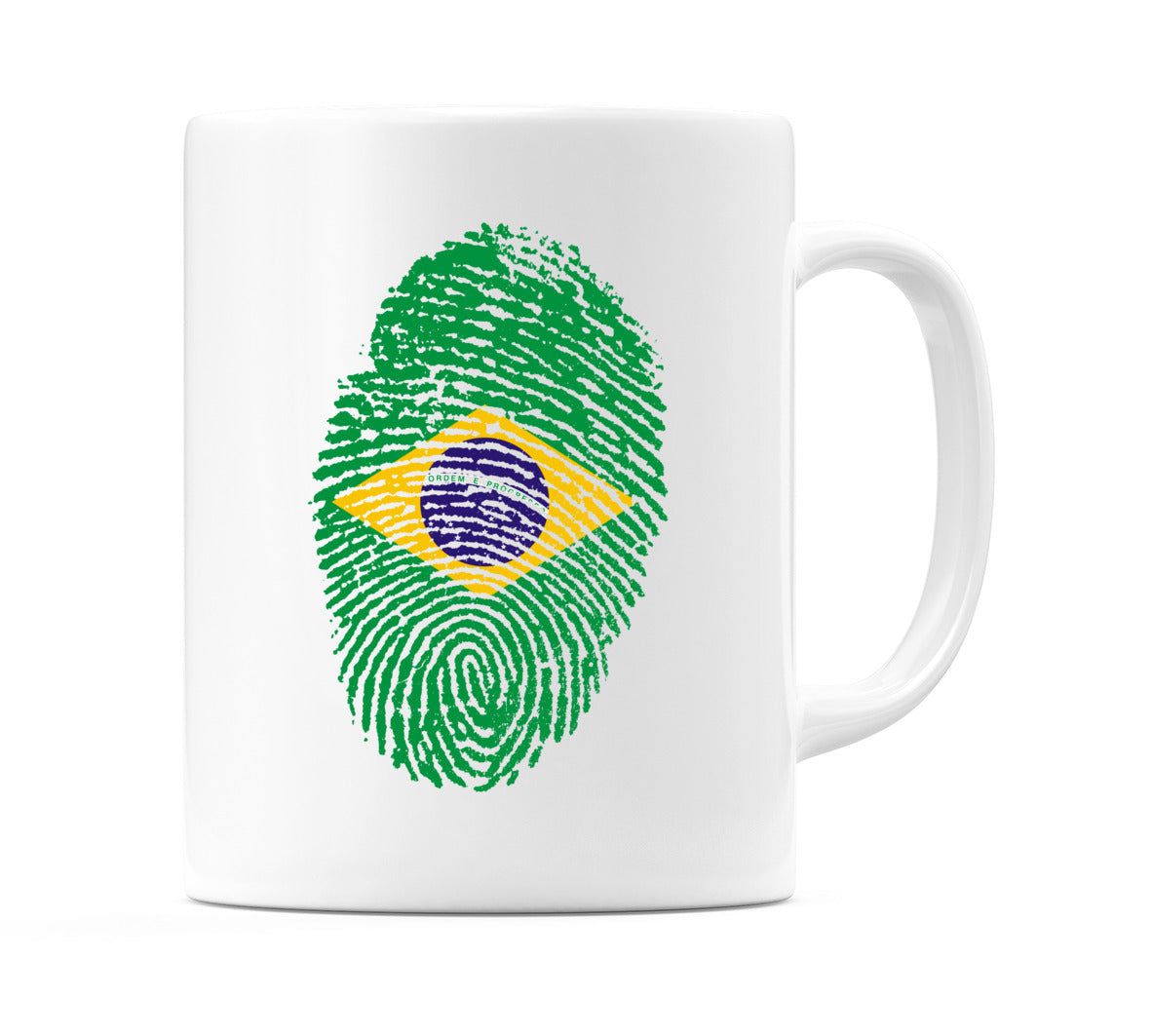 Brazil Finger Print Flag Mug