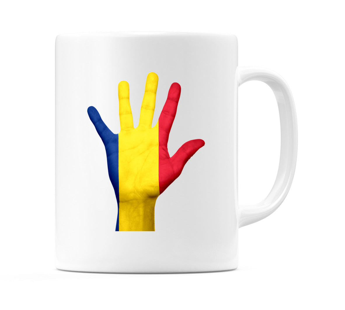 Romania Hand Flag Mug