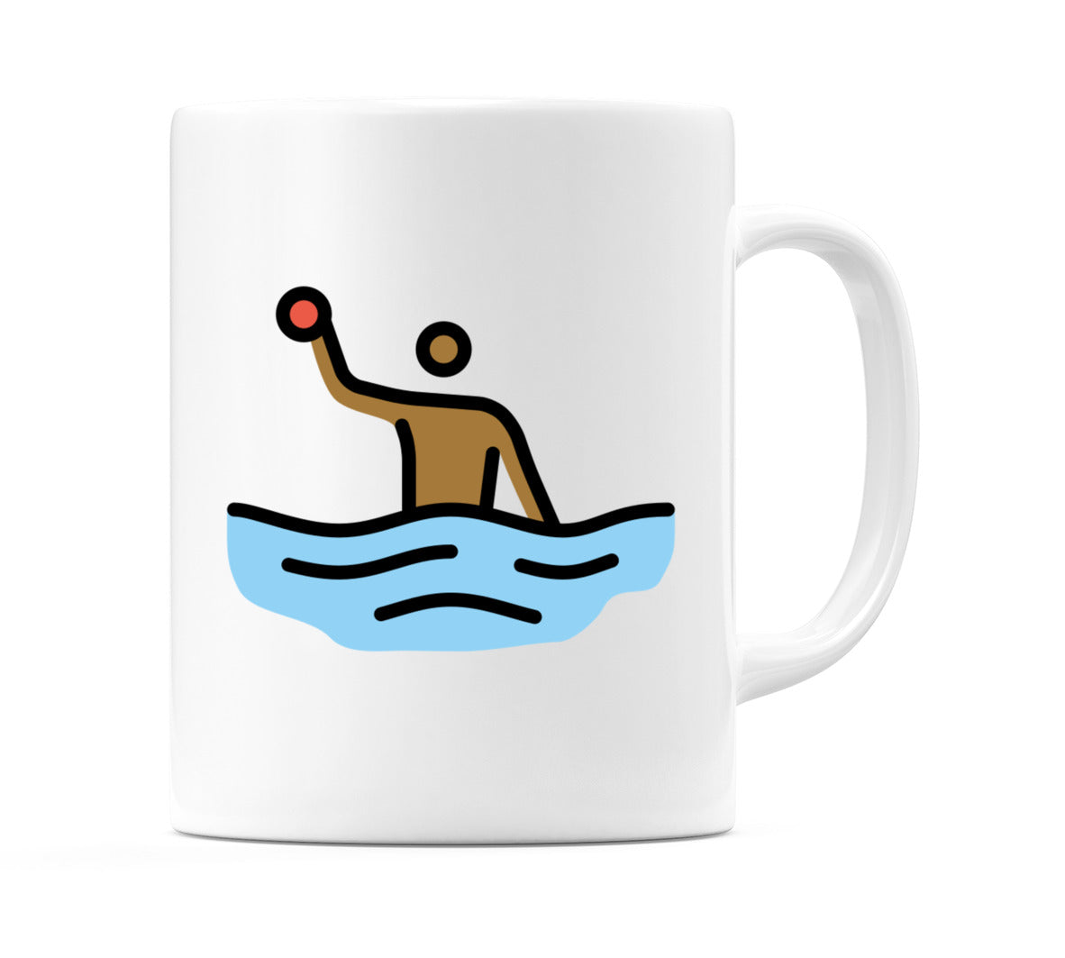 Person Playing Water Polo: Medium-Dark Skin Tone Emoji Mug