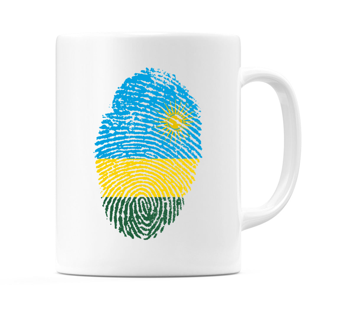 Rwanda Finger Print Flag Mug