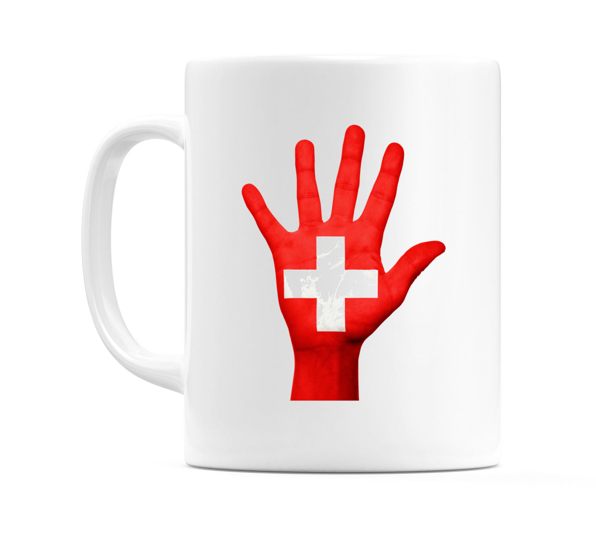 Switzerland Hand Flag Mug