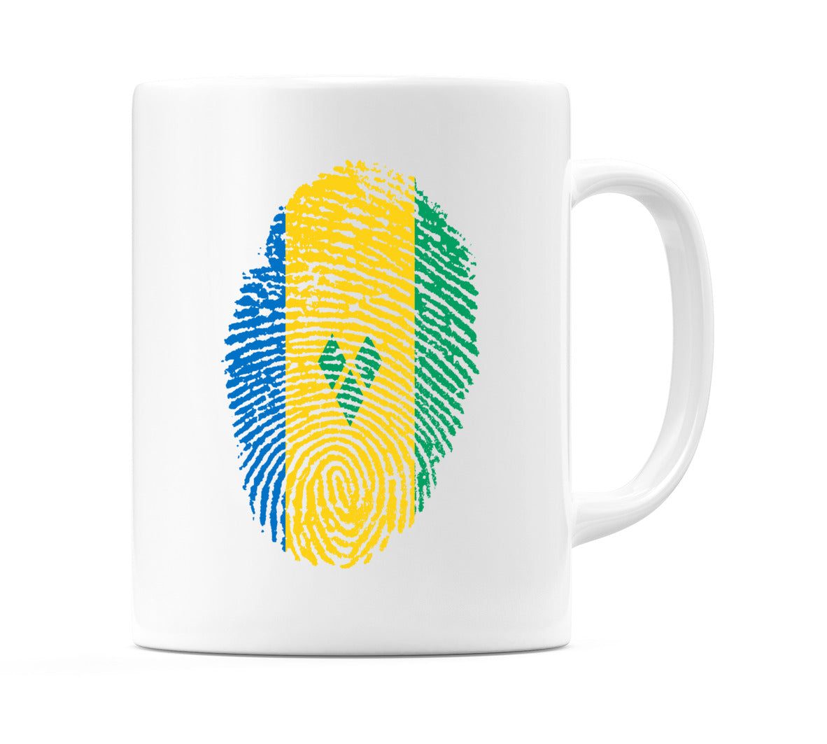 Saint Vincent and the Grenadines Finger Print Flag Mug
