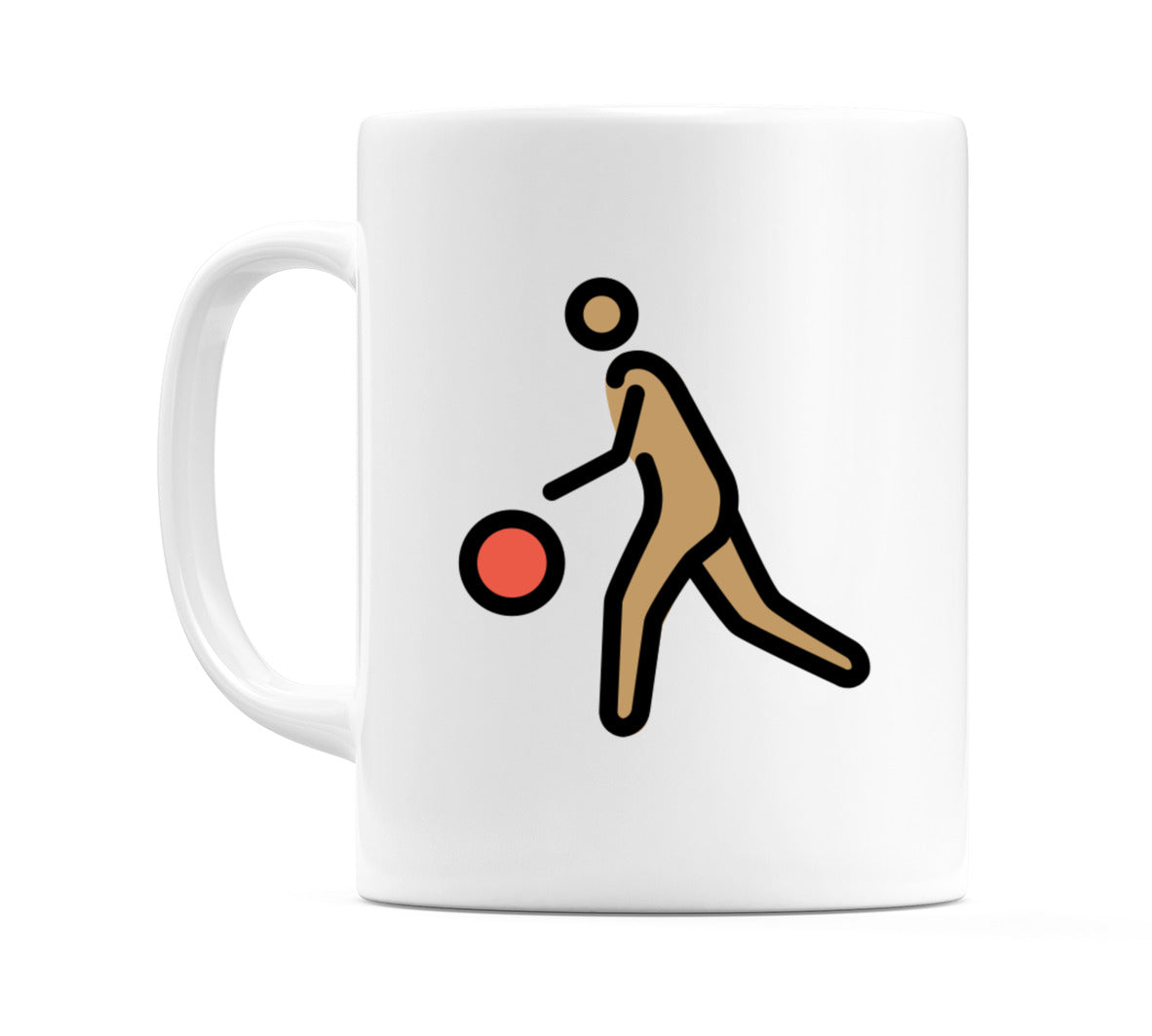 Male Bouncing Ball: Medium Skin Tone Emoji Mug