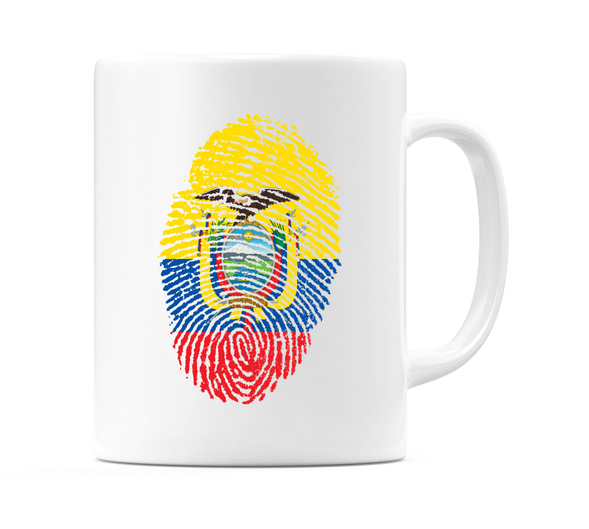 Ecuador Finger Print Flag Mug