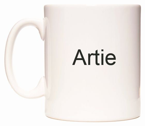 This mug features Artie