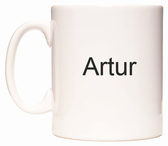This mug features Artur