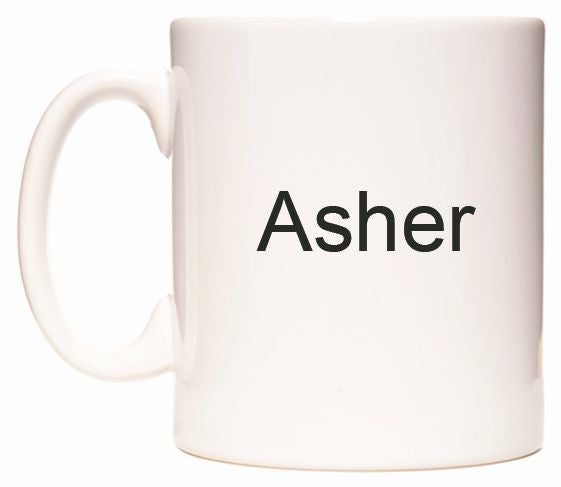 This mug features Asher