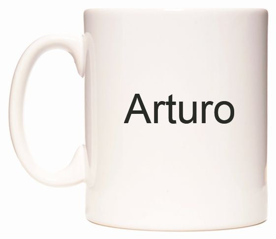 This mug features Arturo
