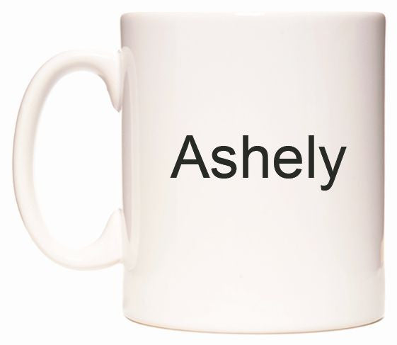 This mug features Ashely