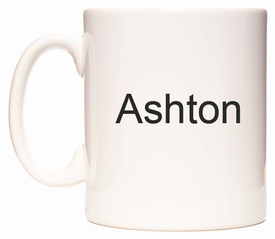 This mug features Ashton