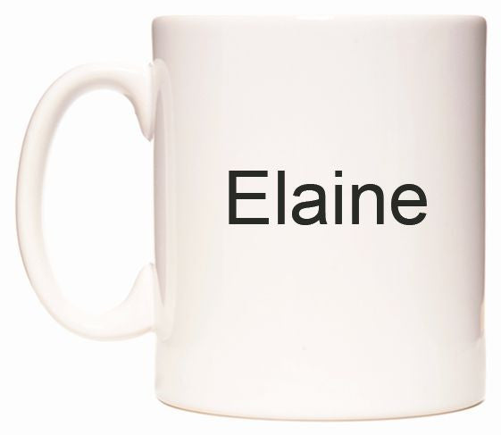 This mug features Elaine