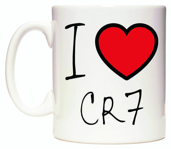This mug features I Love CR7