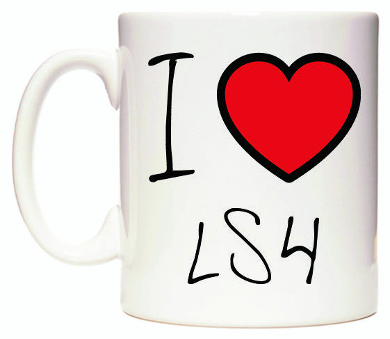 This mug features I Love LS4