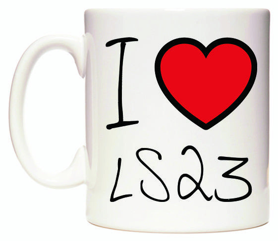 This mug features I Love LS23