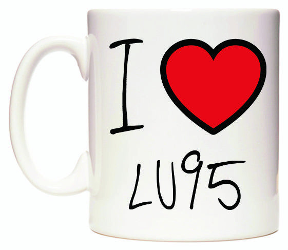 This mug features I Love LU95