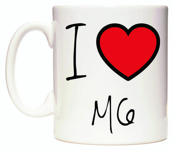 This mug features I Love M6