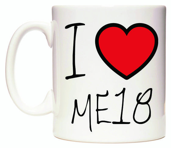 This mug features I Love ME18