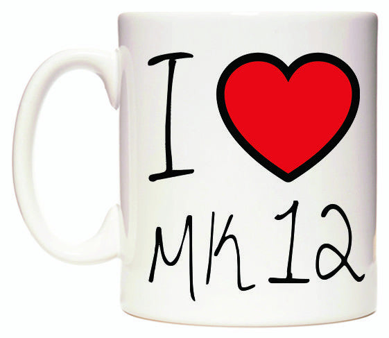 This mug features I Love MK12