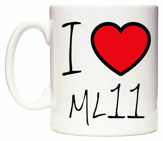 This mug features I Love ML11