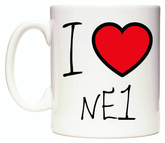 This mug features I Love NE1