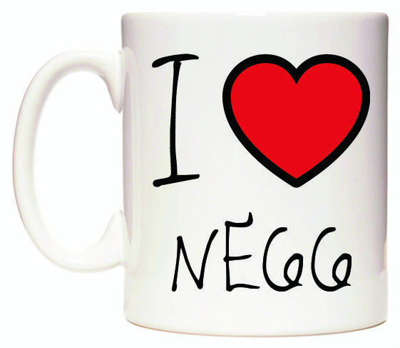 This mug features I Love NE66