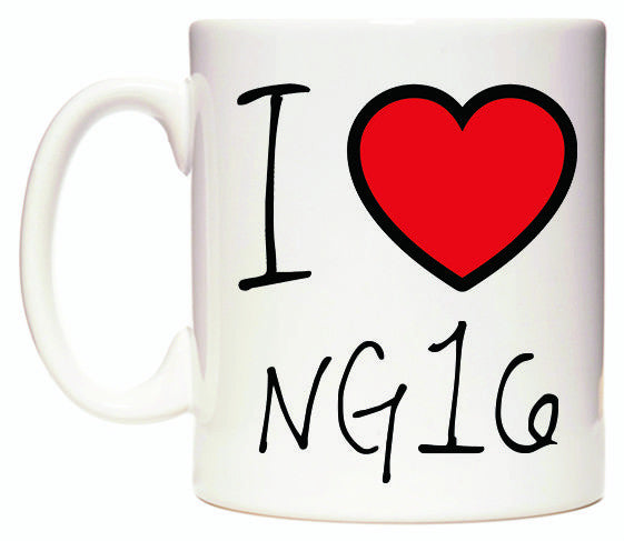 This mug features I Love NG16