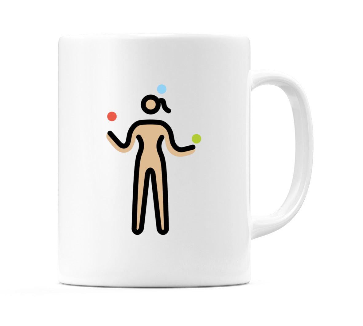 Female Juggling: Medium-Light Skin Tone Emoji Mug