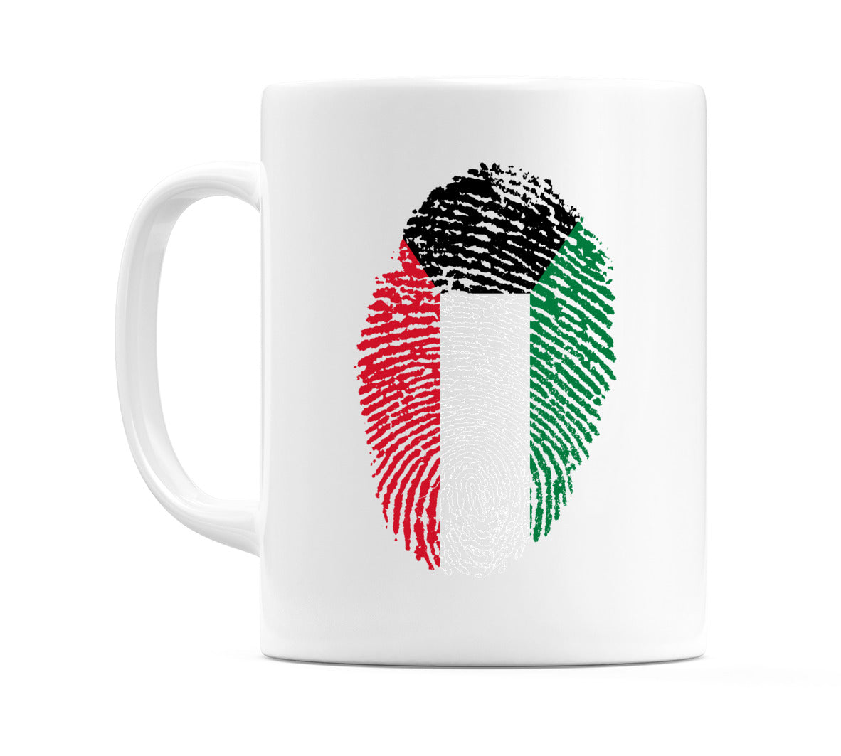 Kuwait Finger Print Flag Mug