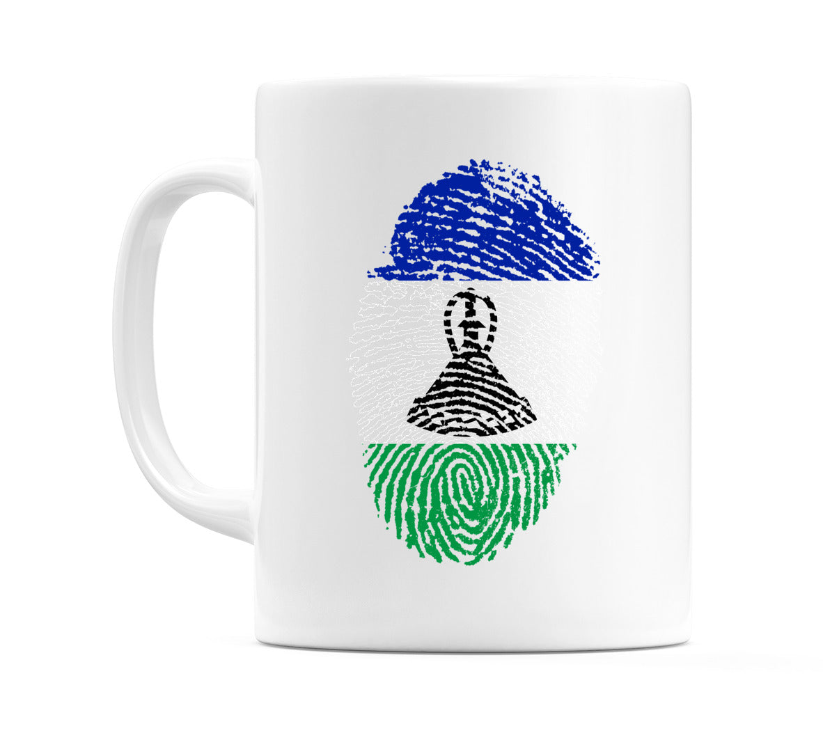 Lesotho Finger Print Flag Mug