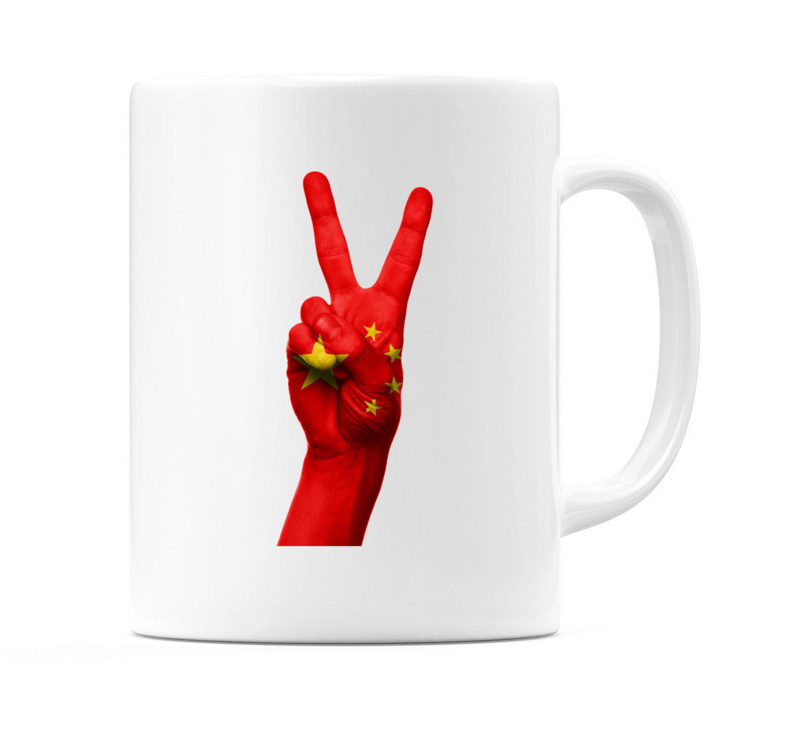China Two Fingers Flag Mug