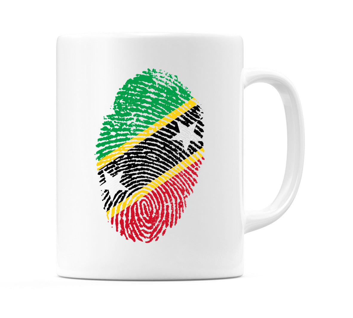 Saint Kitts and Nevis Finger Print Flag Mug