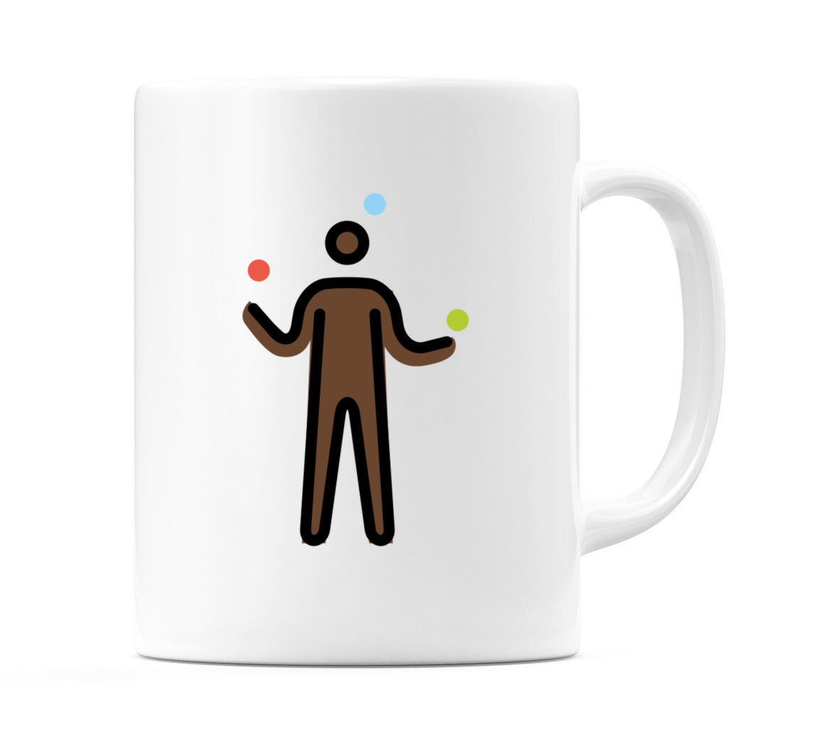 Person Juggling: Dark Skin Tone Emoji Mug