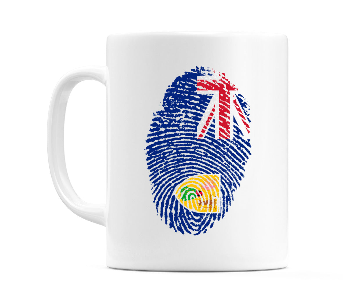 Turks and Caicos Islands Finger Print Flag Mug