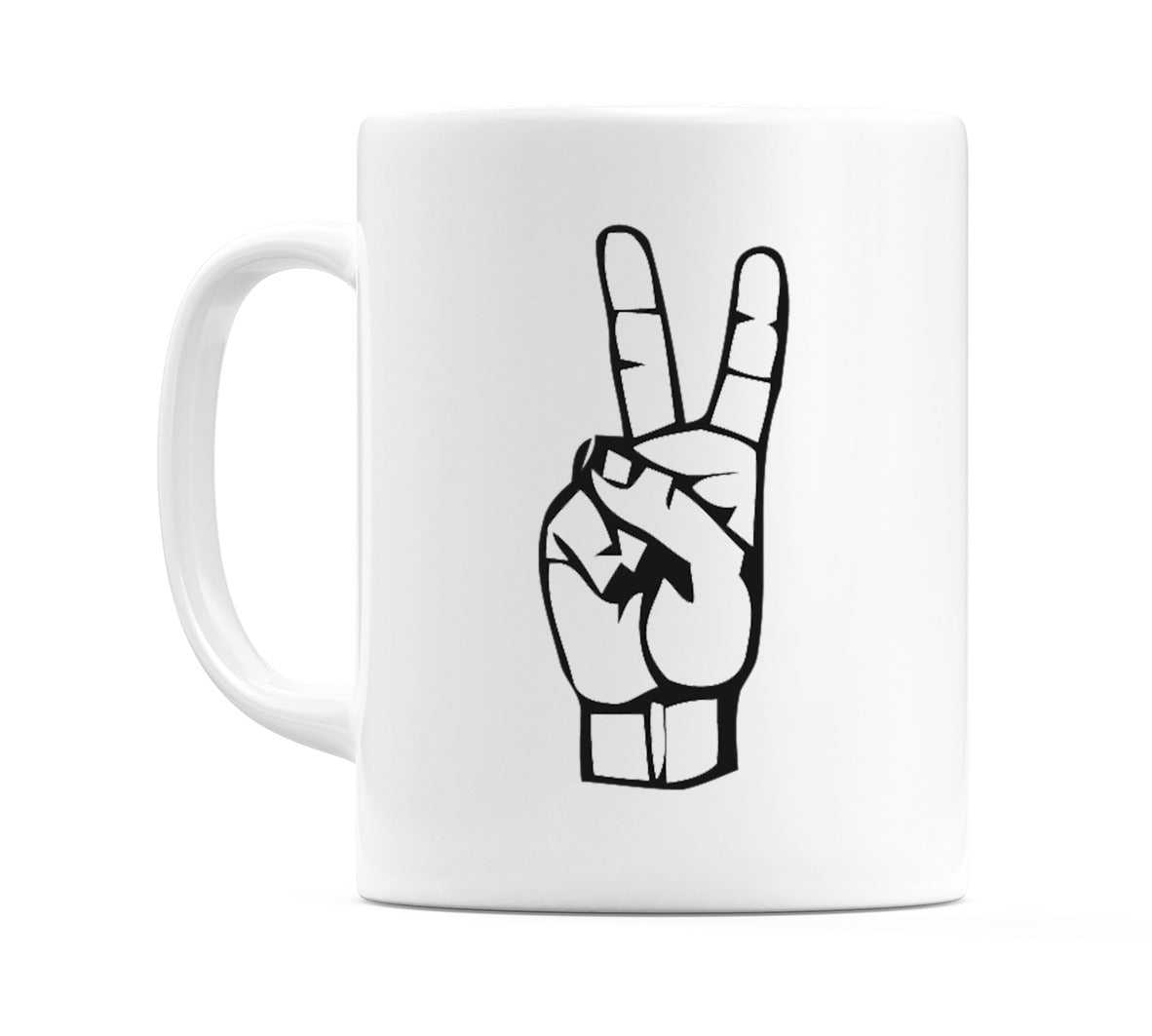 US Sign Language Number 2 Mug