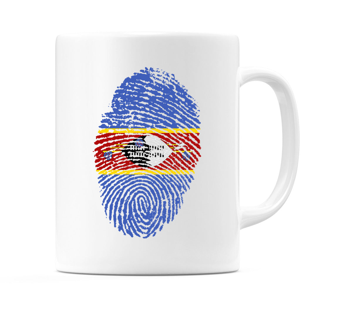 Swaziland Finger Print Flag Mug