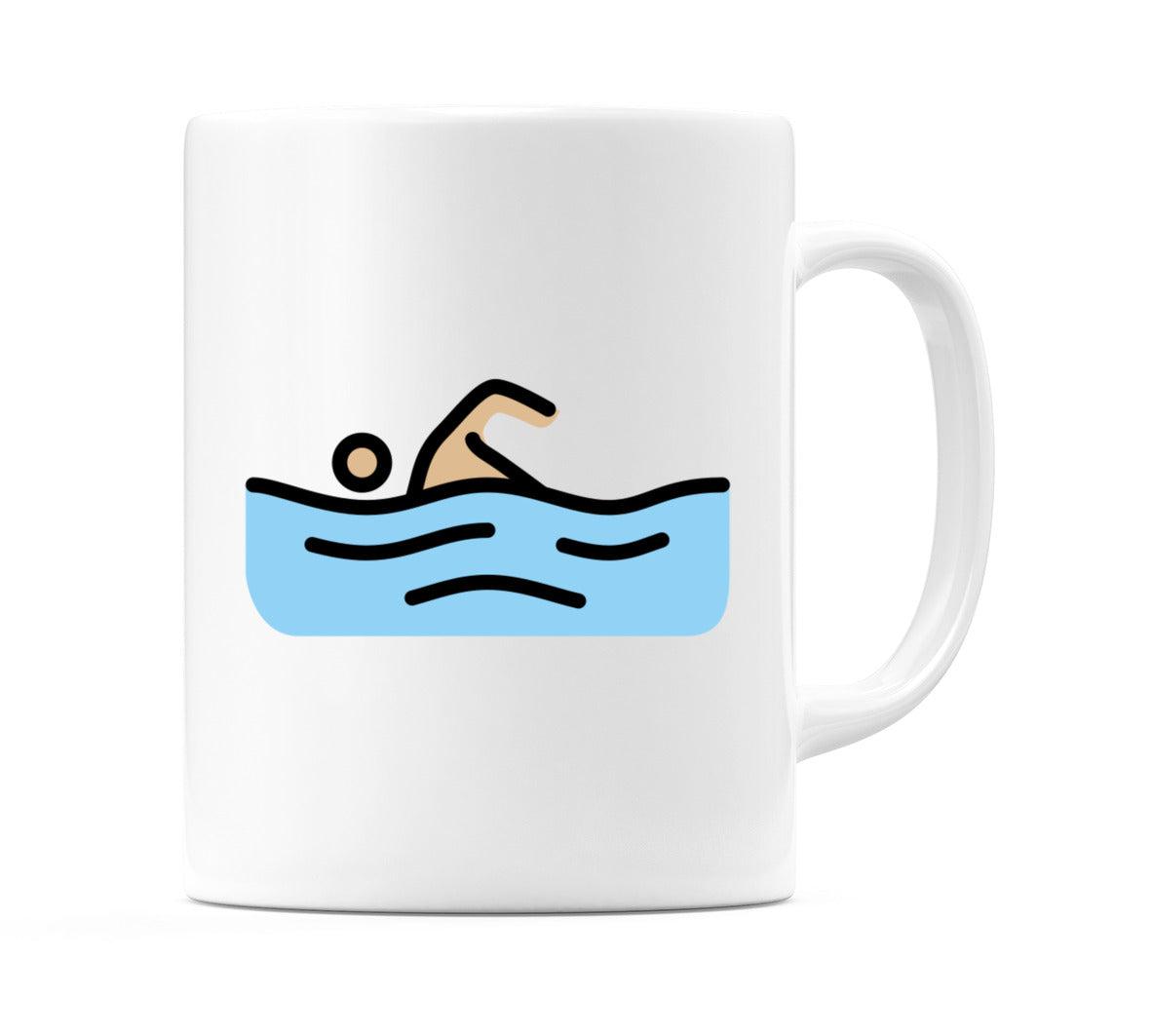 Person Swimming: Medium-Light Skin Tone Emoji Mug