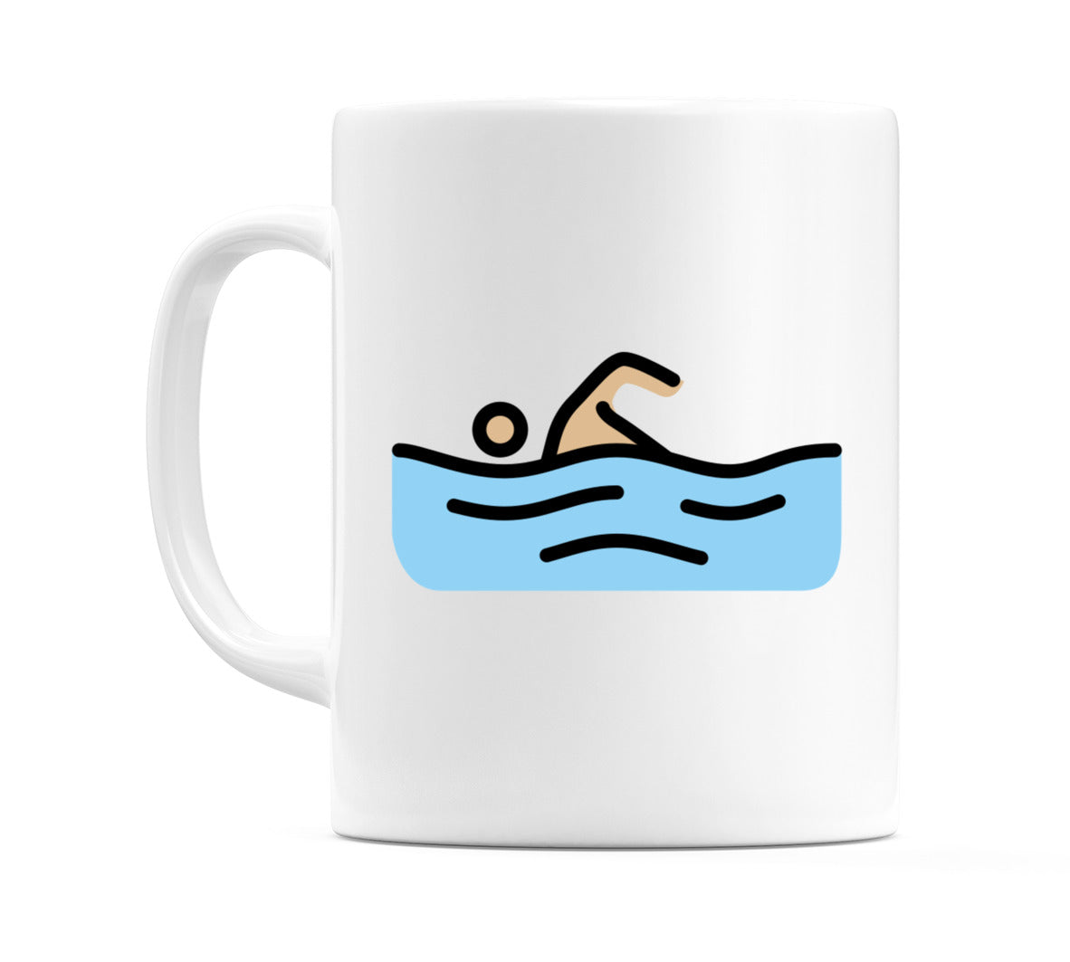 Person Swimming: Medium-Light Skin Tone Emoji Mug